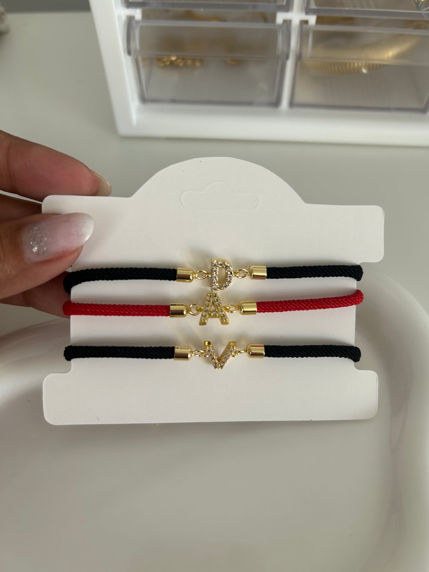 Initial Bracelet black