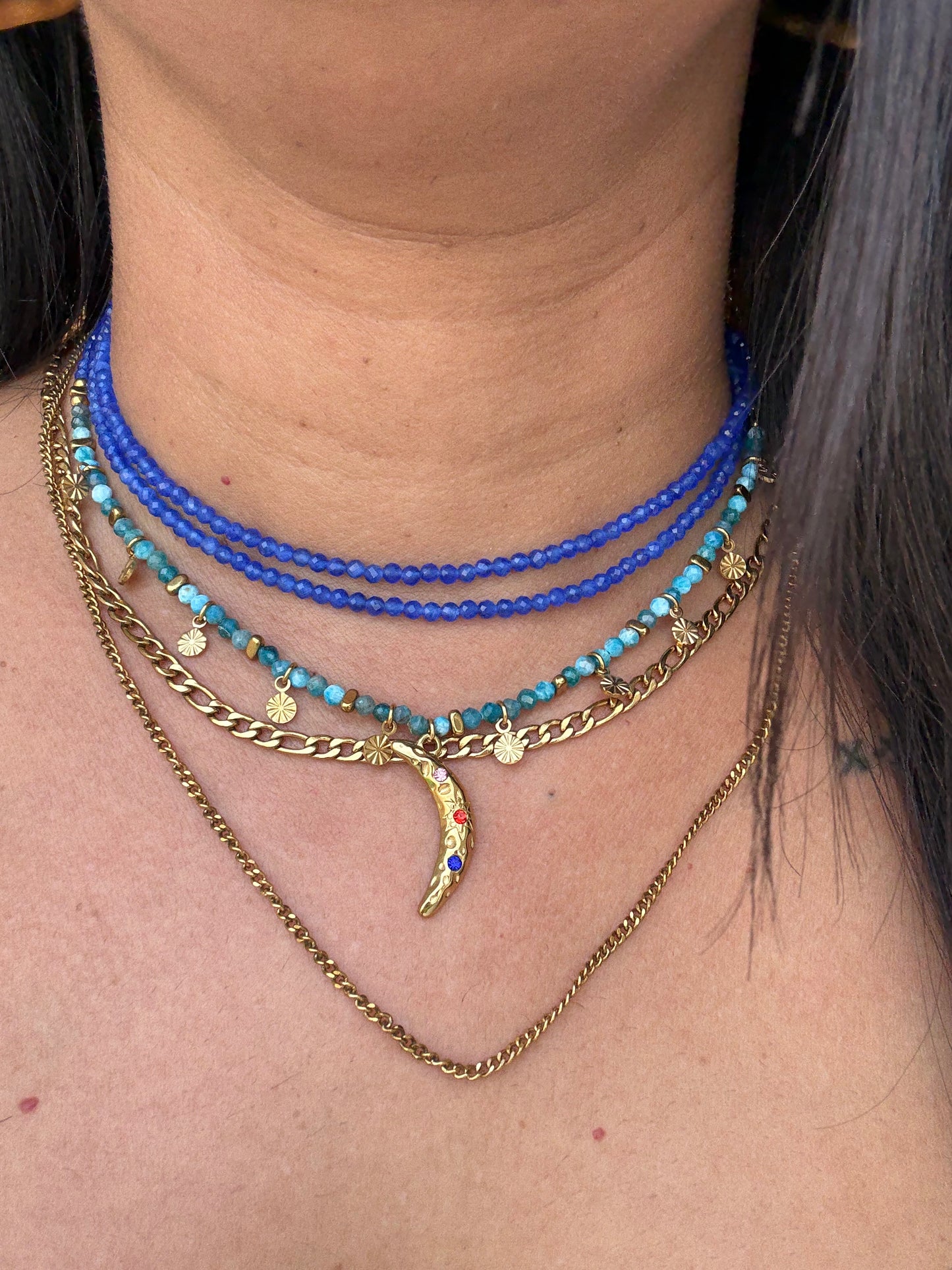 Doble moon Necklace