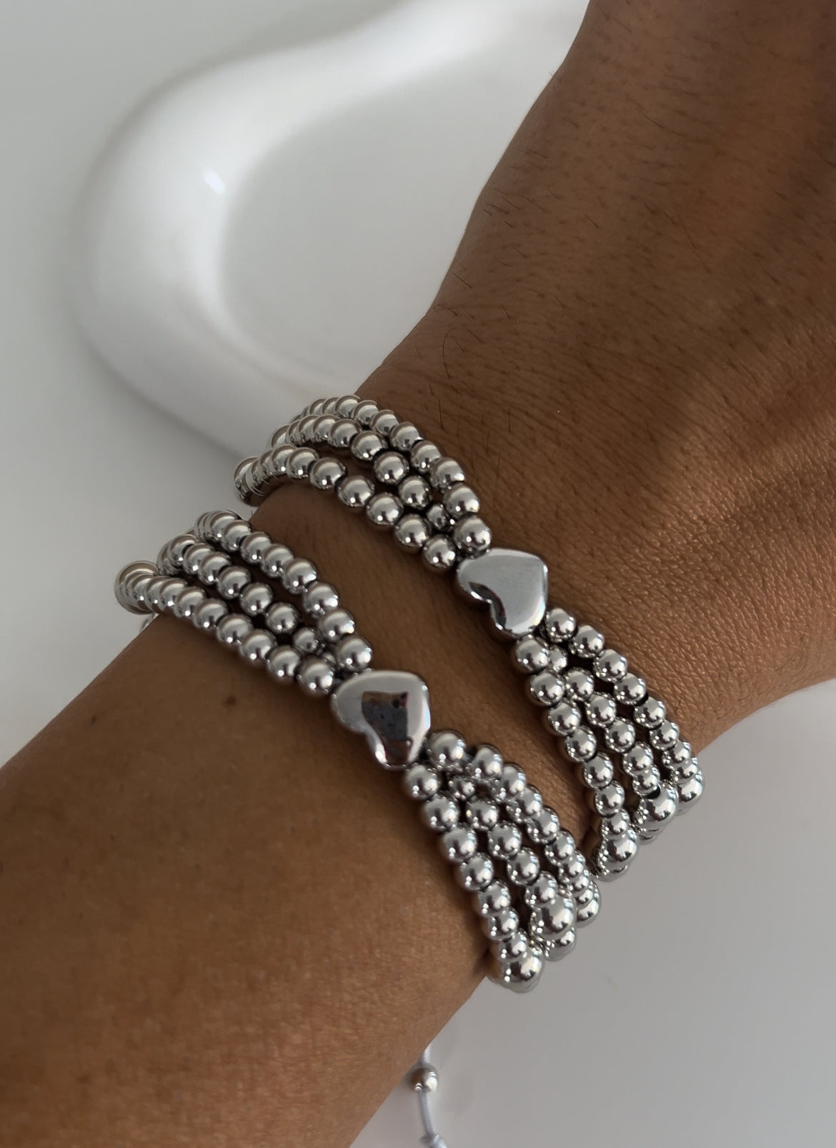 Silver Heart Bracelets