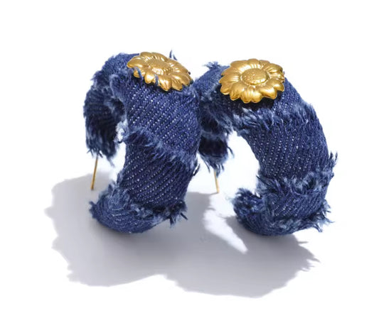 Denim Earrings