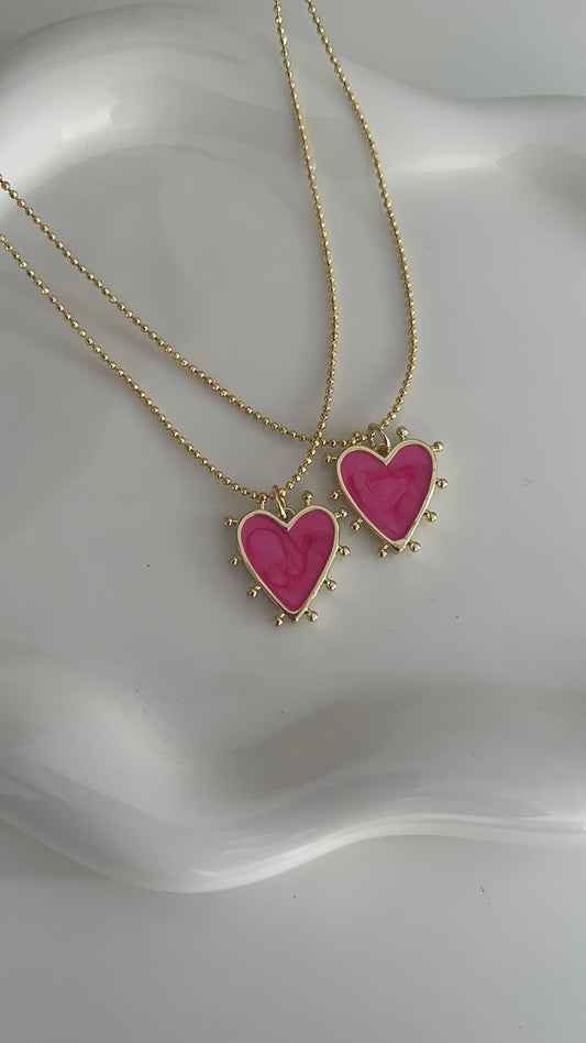 Pink Heart Necklace