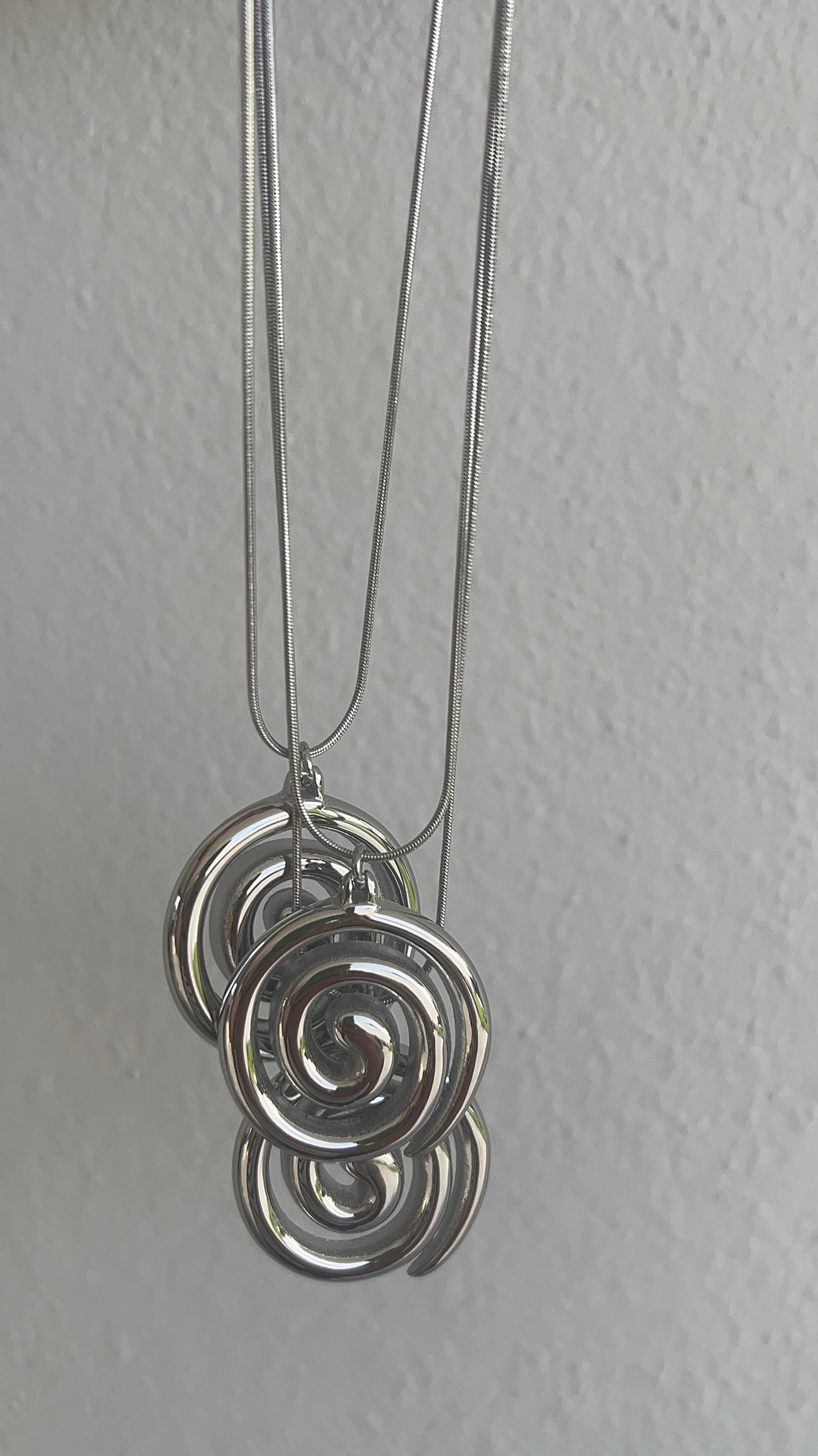 Silver Spiral Necklace