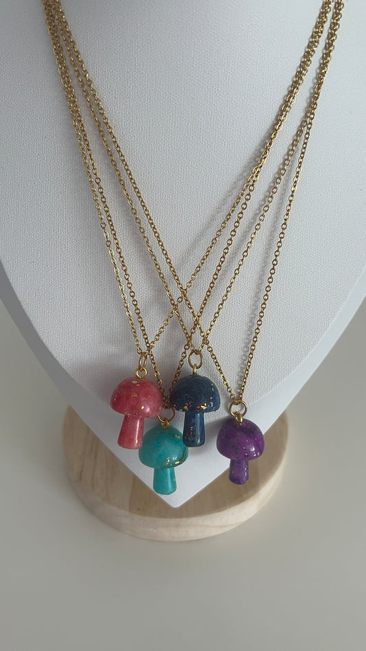 Muchroom Necklace Azul